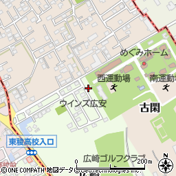 熊本県上益城郡益城町広崎1689-11周辺の地図