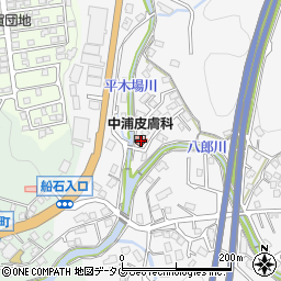 中浦皮膚科医院周辺の地図