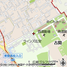 熊本県上益城郡益城町広崎1689-10周辺の地図