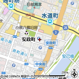 株式会社鶴屋百貨店　マドック熊本周辺の地図