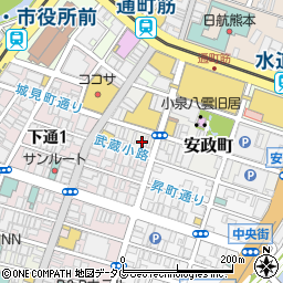 モスバーガー熊本三年坂通店周辺の地図