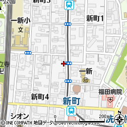 熊本県熊本市中央区新町周辺の地図