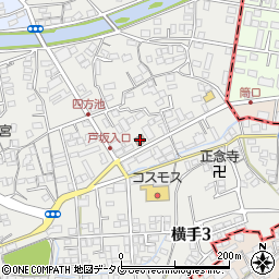 熊本横手郵便局周辺の地図