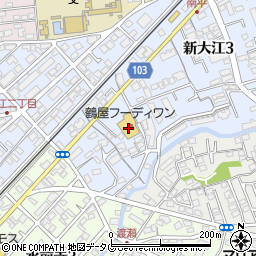 ポンパドウル　新大江店周辺の地図