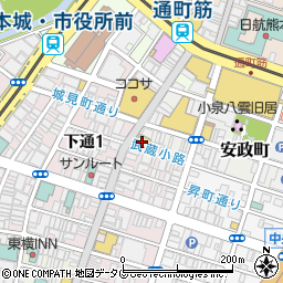 ＺＡＲＡ熊本店周辺の地図