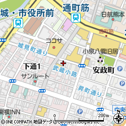 ダンカン　熊本下通店周辺の地図