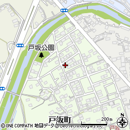 熊本県熊本市西区戸坂町1-46周辺の地図