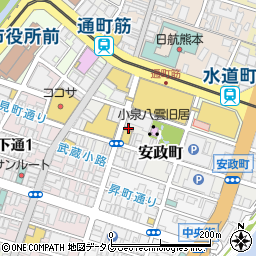熊本安政郵便局 ＡＴＭ周辺の地図