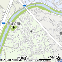 熊本県熊本市西区戸坂町1-39周辺の地図