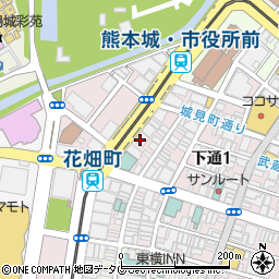 熊本第一信用金庫　監査部周辺の地図