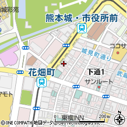 熊本第一信用金庫　個人融資部周辺の地図