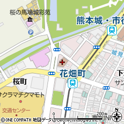 熊本市国際交流会館　ホール周辺の地図