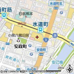 株式会社鶴屋百貨店　東館地下１階ラッシュ周辺の地図