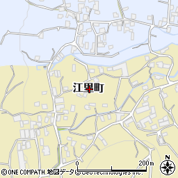 長崎県島原市江里町周辺の地図