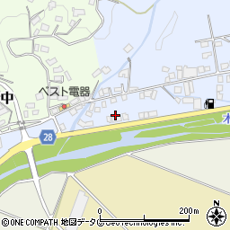 熊本県上益城郡益城町田原148-5周辺の地図