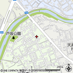 熊本県熊本市西区戸坂町1-23周辺の地図