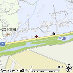 熊本県上益城郡益城町田原156周辺の地図