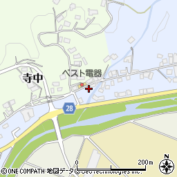 熊本県上益城郡益城町田原125周辺の地図