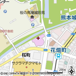熊本市民会館周辺の地図