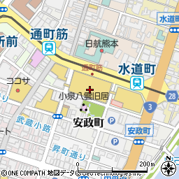 ミキハウス鶴屋百貨店周辺の地図