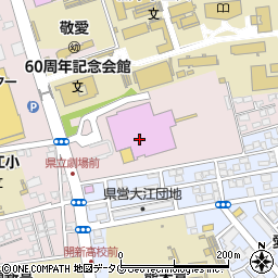 熊本県立劇場周辺の地図
