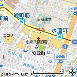 鶴屋百貨店本館・東館周辺の地図