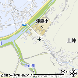 熊本県上益城郡益城町上陳367周辺の地図