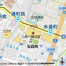鶴屋百貨店本館・東館周辺の地図
