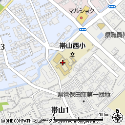 熊本市立帯山西小学校周辺の地図