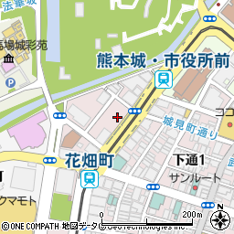 熊本市役所庁舎　内外局等周辺の地図
