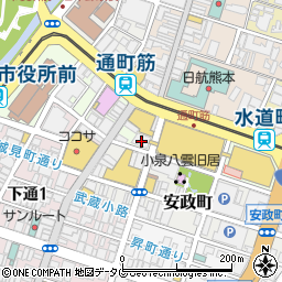 Ｇａｐストア熊本鶴屋店周辺の地図