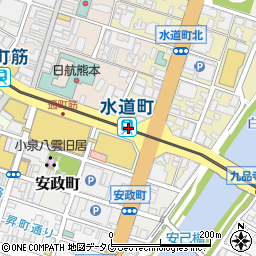 水道町駅周辺の地図