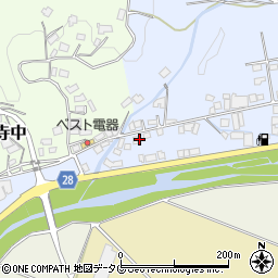 熊本県上益城郡益城町田原148-6周辺の地図