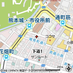 ファミリーマート熊本市役所前店周辺の地図
