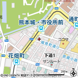 十八親和銀行熊本支店 ＡＴＭ周辺の地図