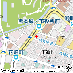熊本市役所　都市政策研究所周辺の地図
