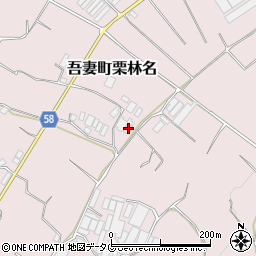 長崎県雲仙市吾妻町栗林名1581周辺の地図