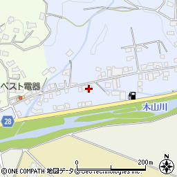 熊本県上益城郡益城町田原154-7周辺の地図
