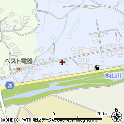熊本県上益城郡益城町田原154周辺の地図