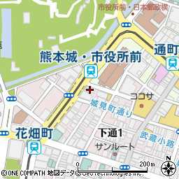 熊本市役所別館周辺の地図