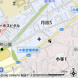 ドコモショップ熊本小峯店周辺の地図