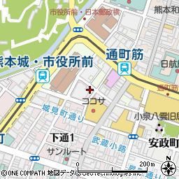メンズライフクリニック　熊本・下通院周辺の地図