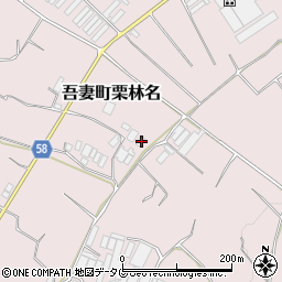 長崎県雲仙市吾妻町栗林名1582周辺の地図