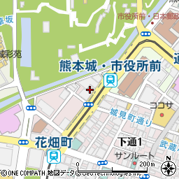 早稲田スクール　高校部・東進衛星予備校・熊本市役所前校周辺の地図