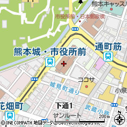 熊本市役所地下・証明写真スタジオ周辺の地図