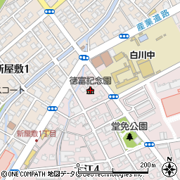 徳富記念園周辺の地図