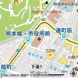 熊本市役所周辺の地図