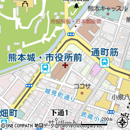 肥後銀行熊本市役所ロビー ＡＴＭ周辺の地図