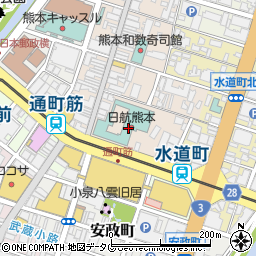 ホテル日航熊本周辺の地図