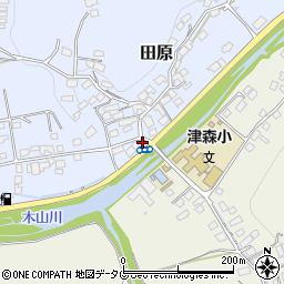熊本県上益城郡益城町田原205周辺の地図